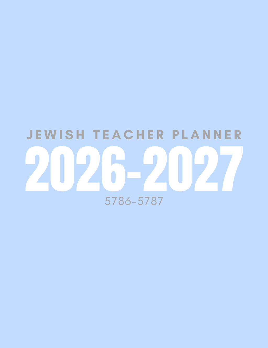 Jewish Teacher Planner 2026–2027
