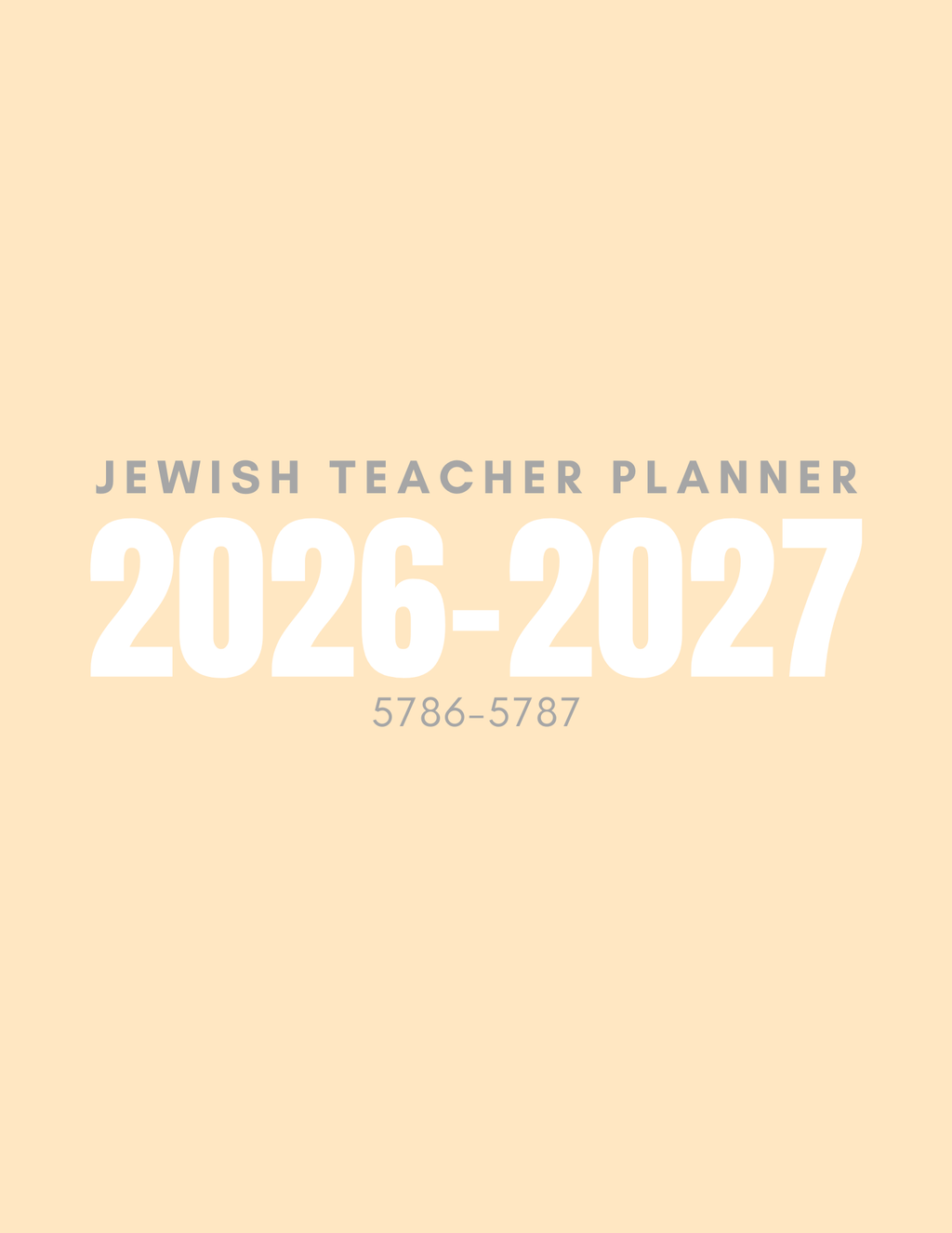 Jewish Teacher Planner 2026–2027