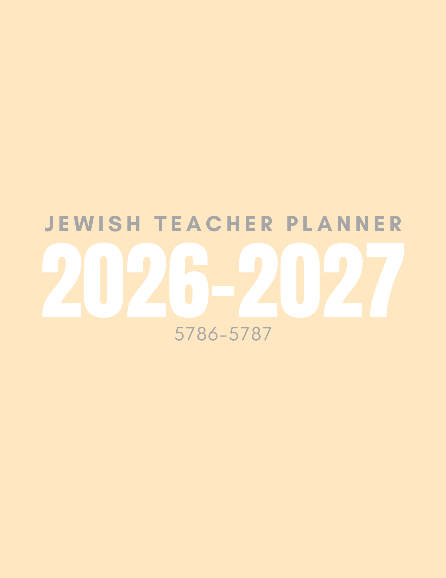 Jewish Teacher Planner 2026–2027